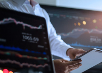 man in financial market