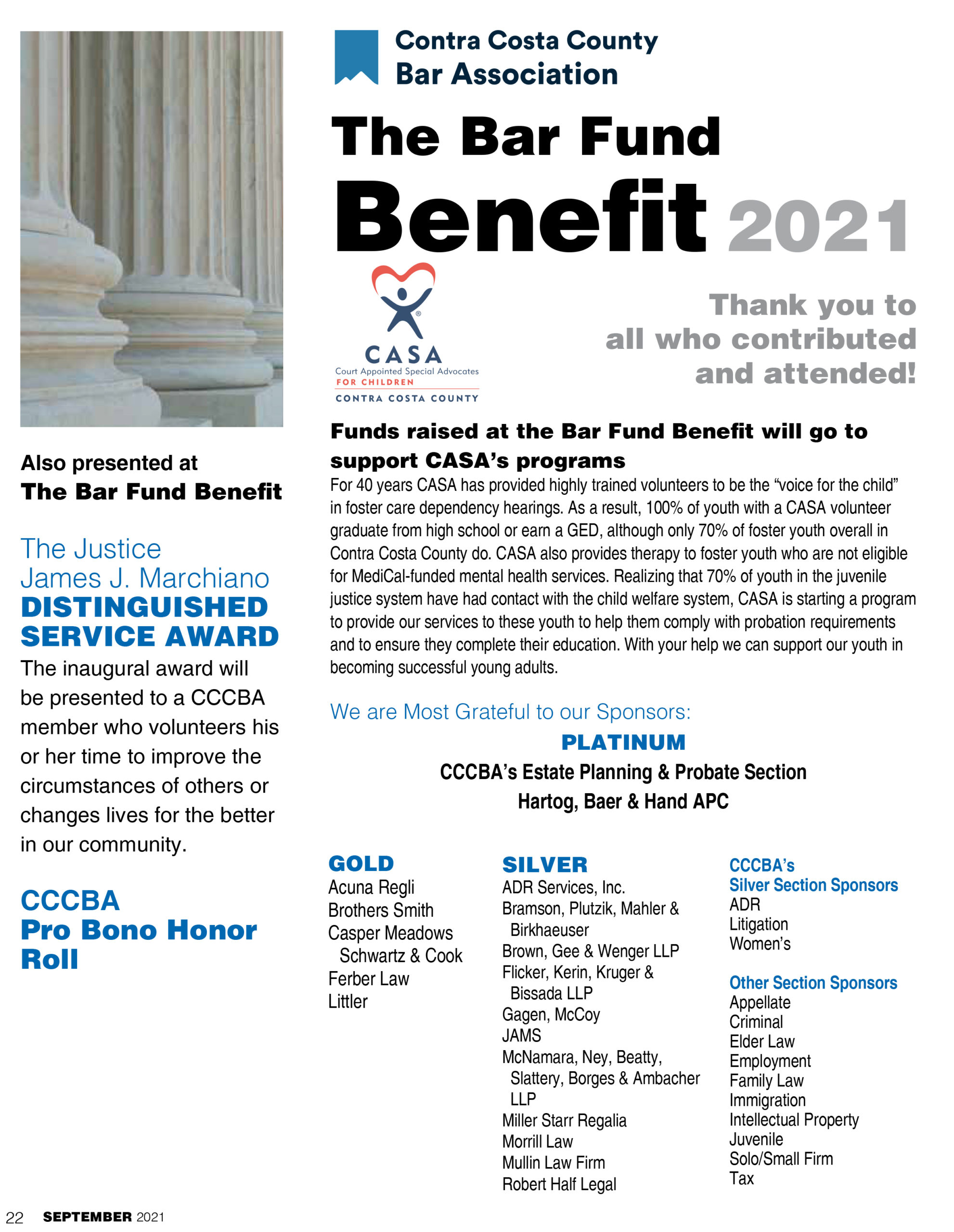 The Bar Fund Benefit 2021 Contra Costa County Bar Association
