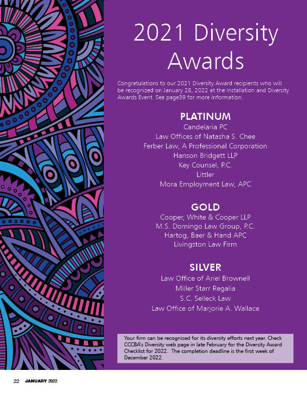 2021CCCBA Diversity Award Winners