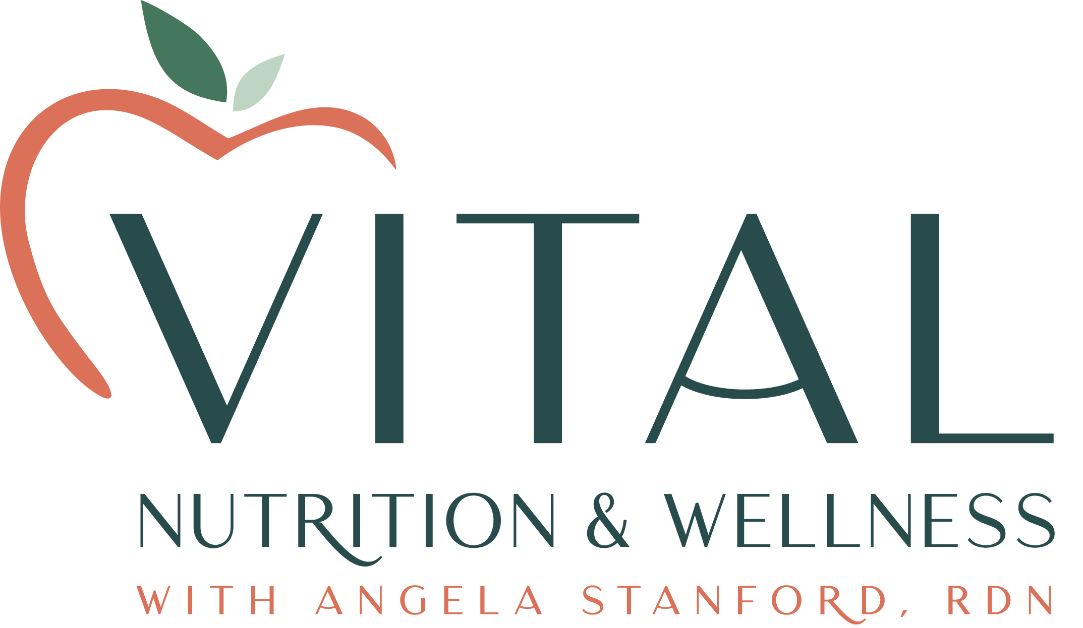 Logo vital and well nutrition and wellness