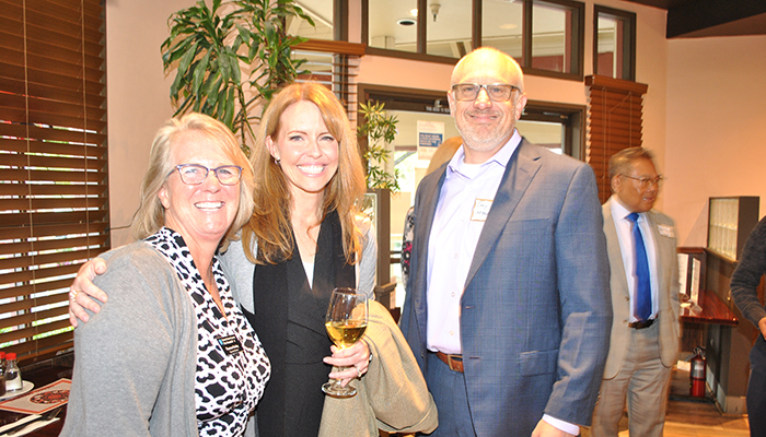 CCCBA Lunar New Year Celebration 2022, CCCBA Executive Director Theresa Hurley with newly-appointed judge Colleen Gleason and Cary McReynolds